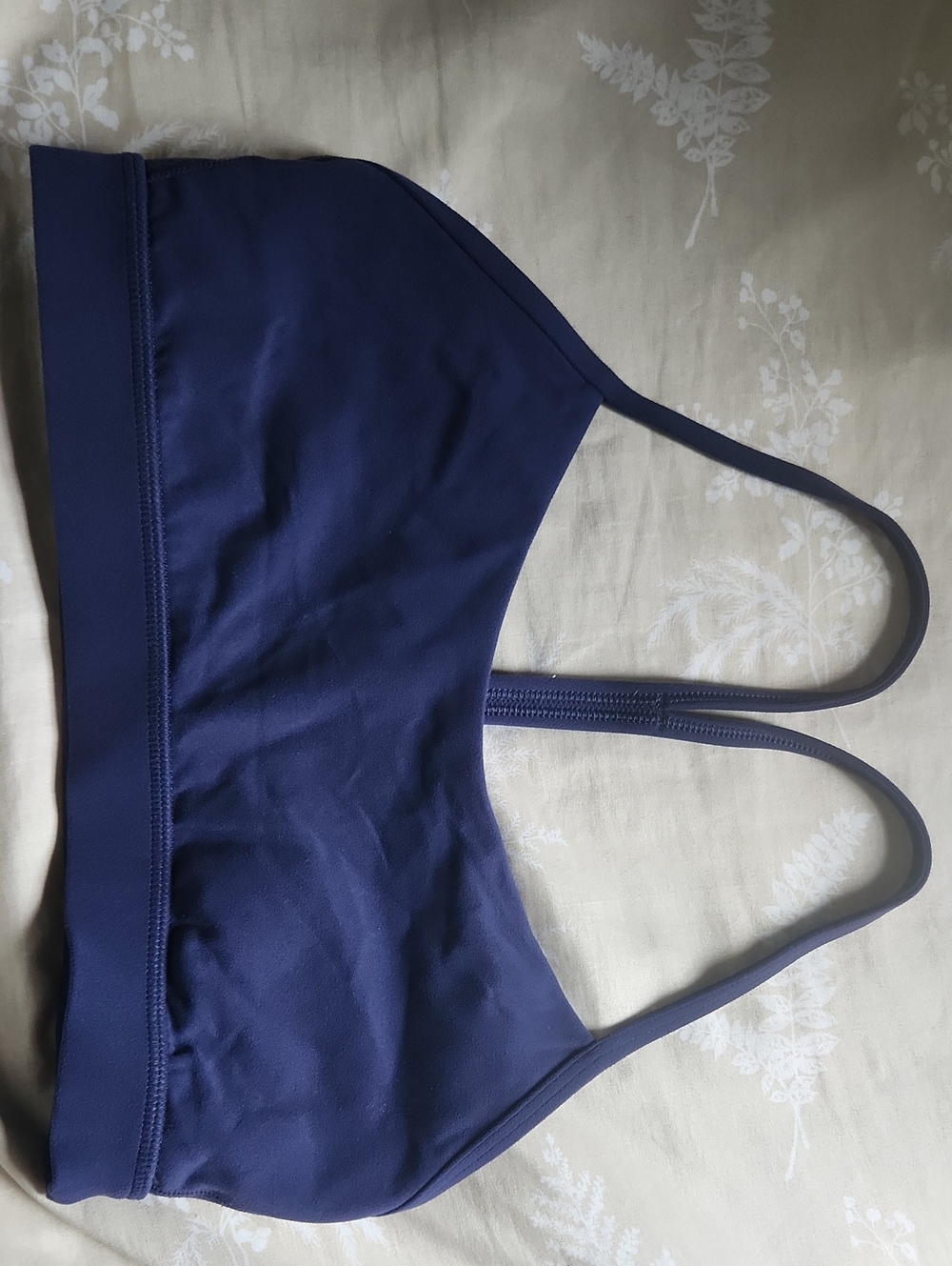 Lululemon Flow Y Sports Bra Size 8 Navy Blue